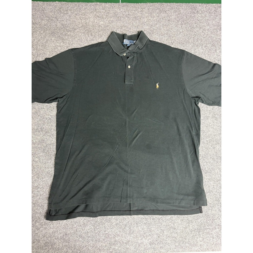 VTG Polo By Ralph Lauren Polo Shirt Mens 3XLT Green Pima Cotton Pony Logo Casual